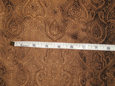 Silk Brocade Fabric Copper/Bronze & Black color 44" wide BRO165[3]