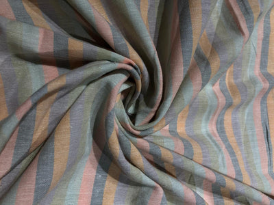 100% Cotton Poplin 58" 6 Color pastel stripe pink, blue ,green ,lilac ,peach and grey [17562]