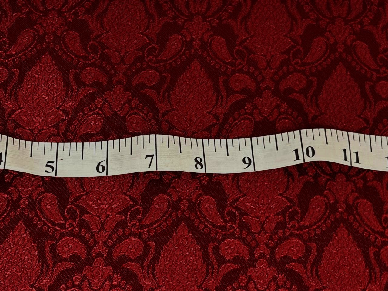 Silk Brocade fabric 44"self  floral  jacquard  available in 3 colors burgandy ,deep blue almost black and dark green BRO1065