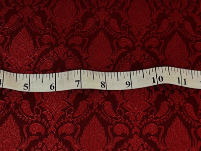 Silk Brocade fabric 44"self  floral  jacquard  available in 3 colors burgandy ,deep blue almost black and dark green BRO1065