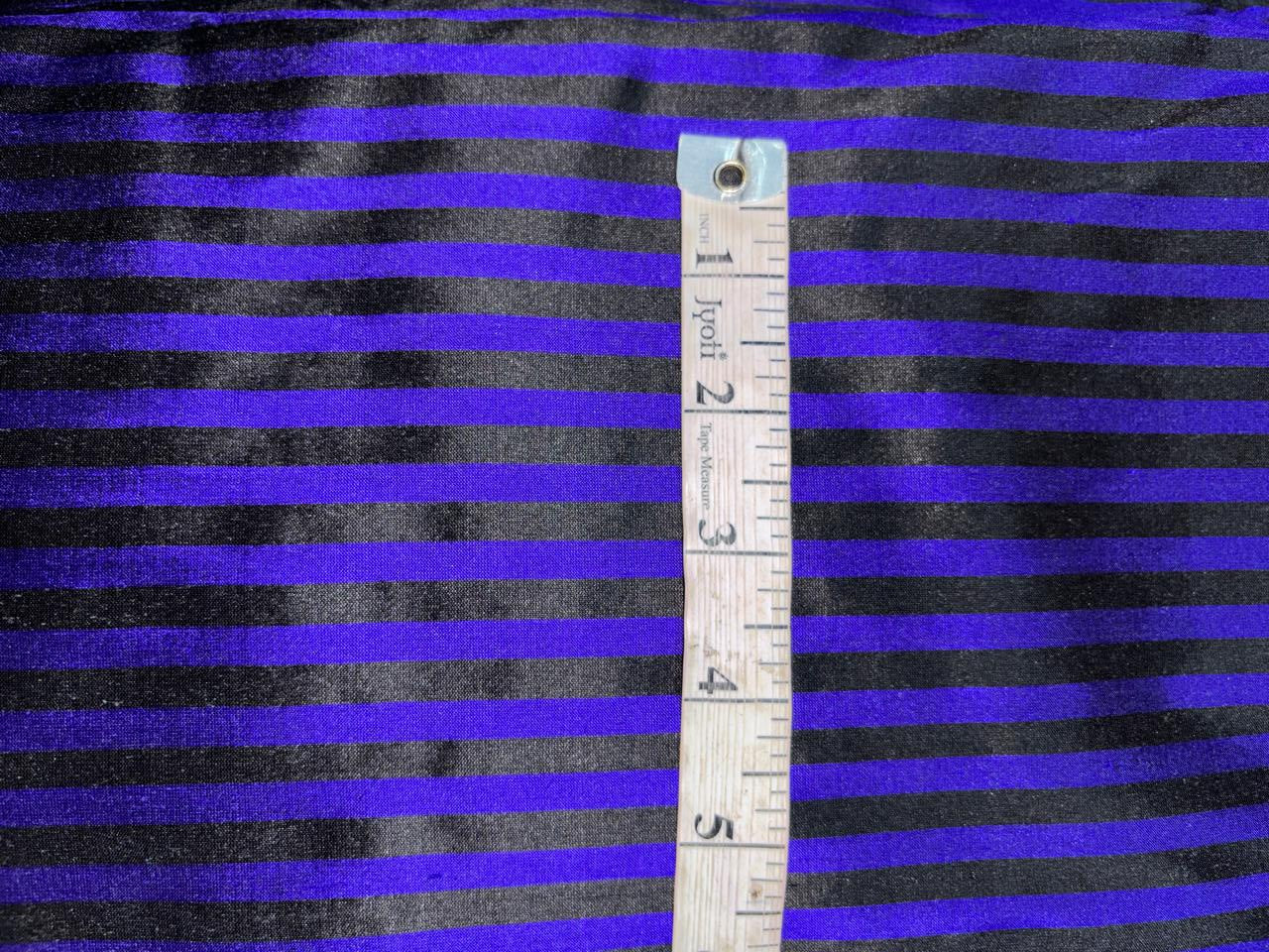 100% Pure Silk dupion STRIPE available in 2 colors PURPLE/BLACK and BURGANDY/BLACK  Fabric 44" wide DUPS71[1/2]