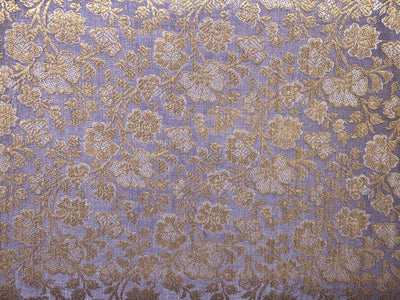 Silk Brocade fabric silver lwith white gold  jacquard BRO1074[1]