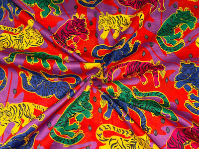 Cotton Swiss voile 44&quot; print for beachwear [18525]