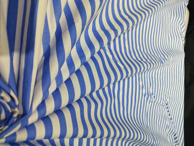 100% Cotton Poplin STRIPES  58" wide AVAILABLE IN 4 COLORS bright blue/sky blue/pink and baby blue