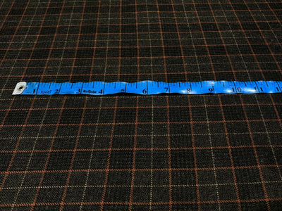 Tweed Suiting Blended With Viscose 58" wide plaids olive and tan [17602]