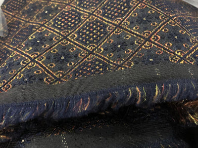 Brocade Fabric Embroidered 44" wide BRO853 available in SIX colors  [CLOUDY BLUE,SILVER BLUE,TEAL, PINKISH RED, COBALT BLUE AND ROSEWOOD]