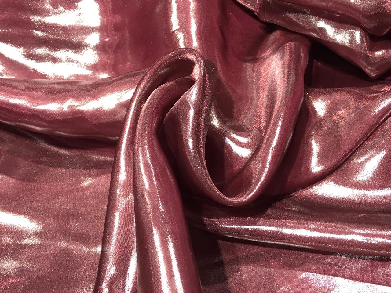 Liquid organza fabric 58" wide red wine with silver tinge [17334]