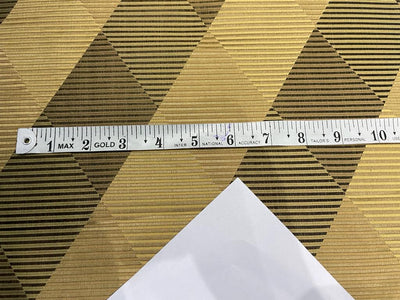 Silk Taffeta Fabric gold X brown color Plaids 54" wide TafC57[2]