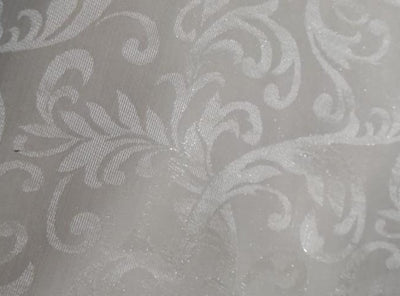 Silk georgette fabric with silver lurex jacquard  44&quot;*[16730]