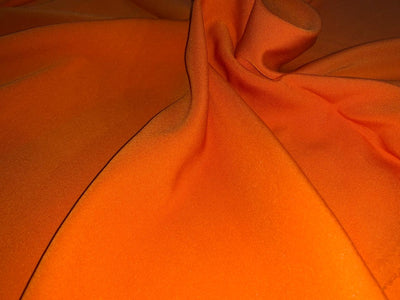 Viscose crepe fabric 44&quot; wide available in 6 colors camel beige ,orange, blue, pink and Aubergine  pink