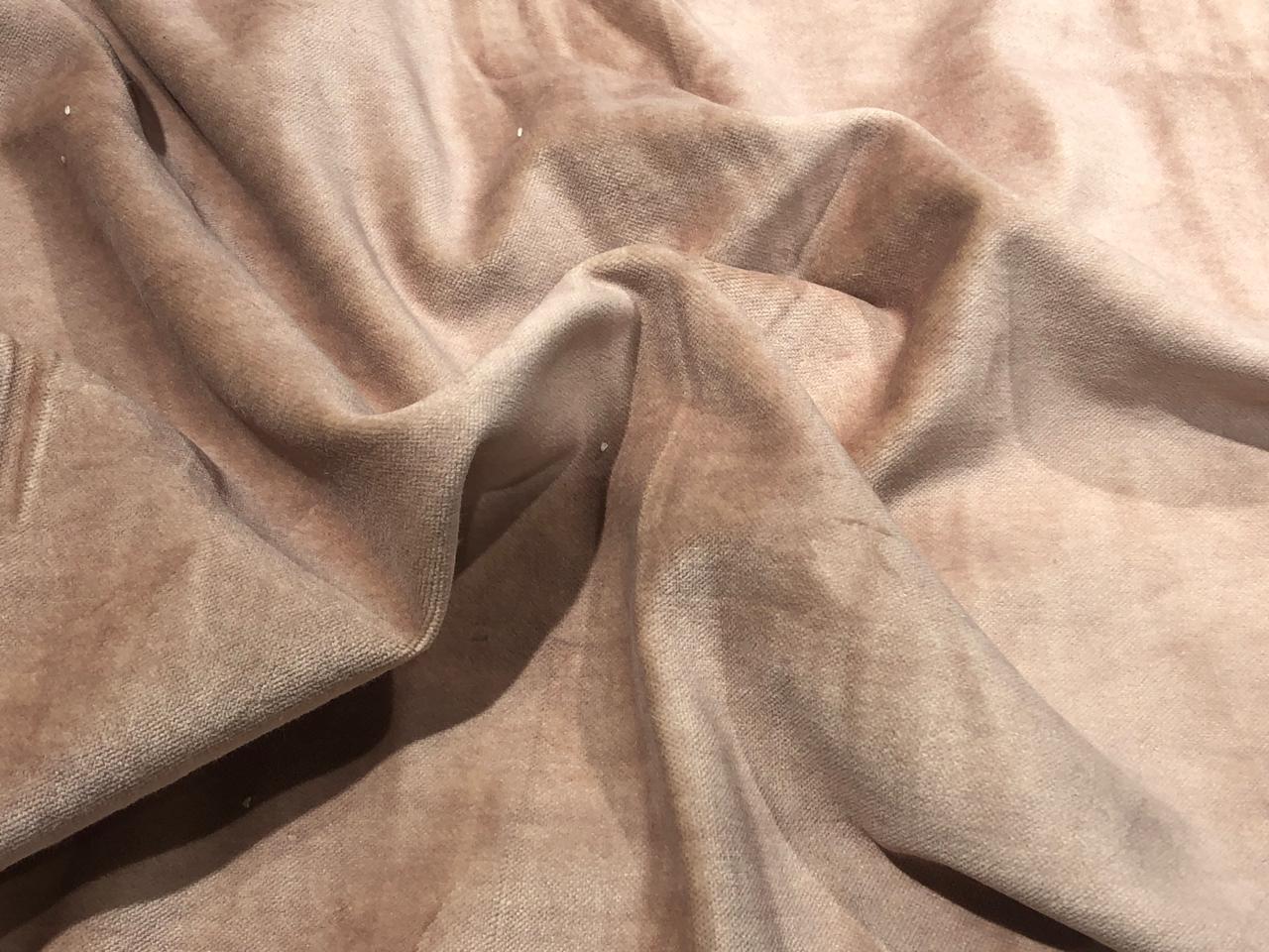 100% Cotton Velvet nude color Fabric 54" wide [17762]