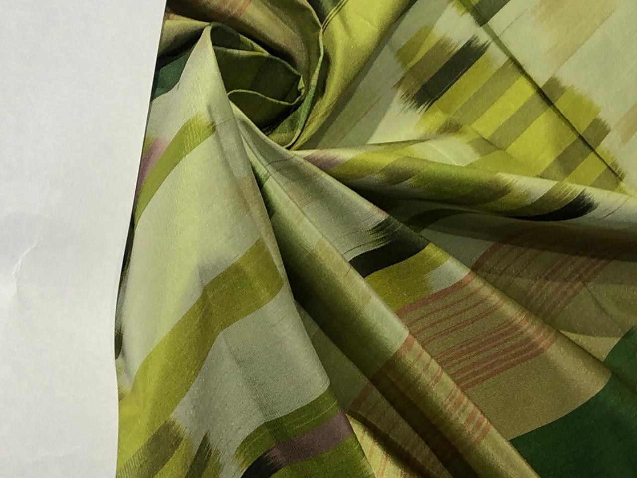 100% silk taffeta fabric SHADES OF  BEIGE , GREEN,SALMON  54&quot; wide TAFNEWC13[3] SINGLE LENGTH OF 4 YARDS