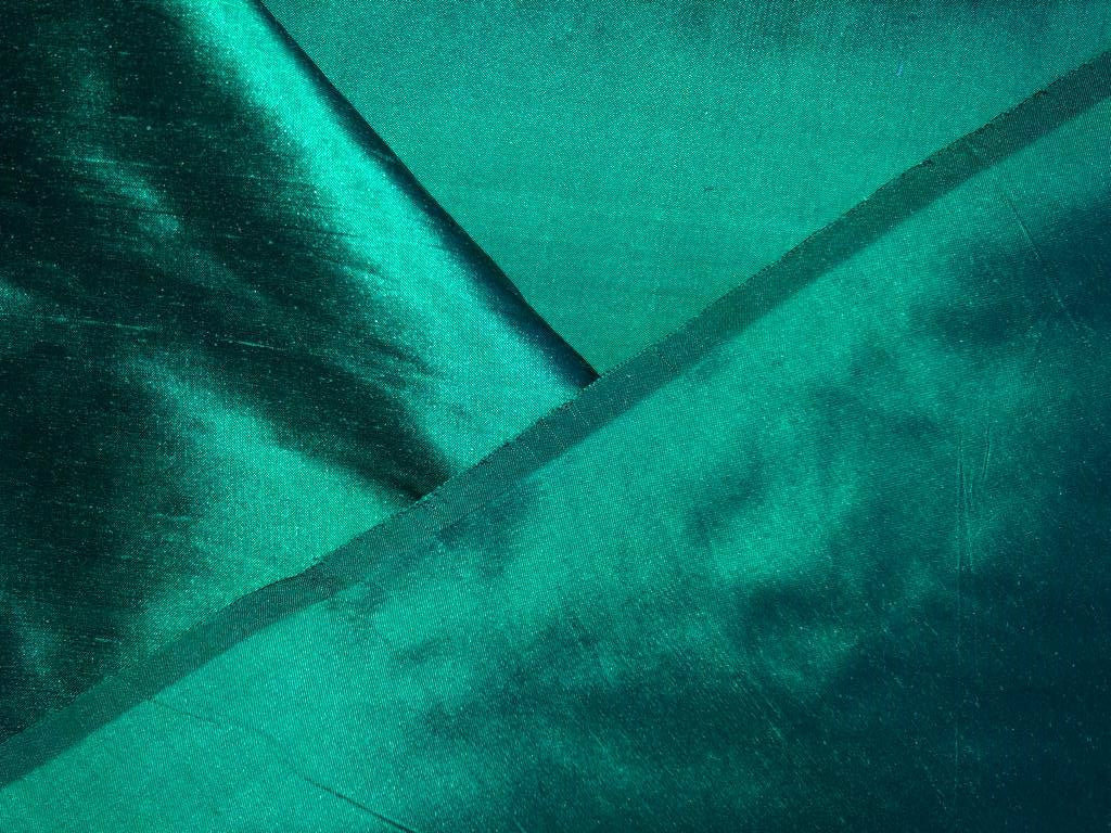 100% Pure silk dupion fabric Peacock green color 54" wide DUP397[3]