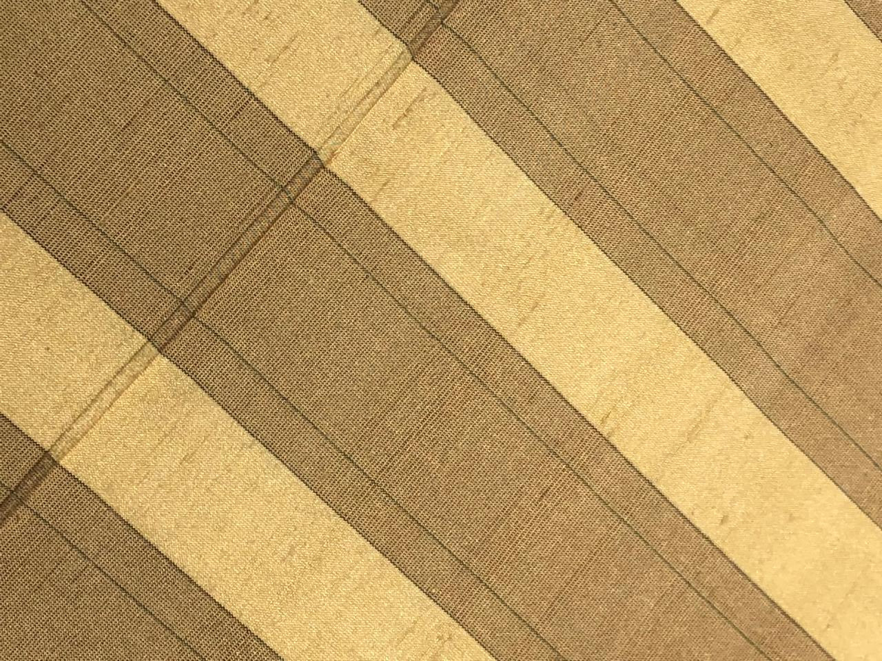 100% silk dupion fabric gold, bronze and black  stripes 54&quot; wide DUPNEWS5[4]