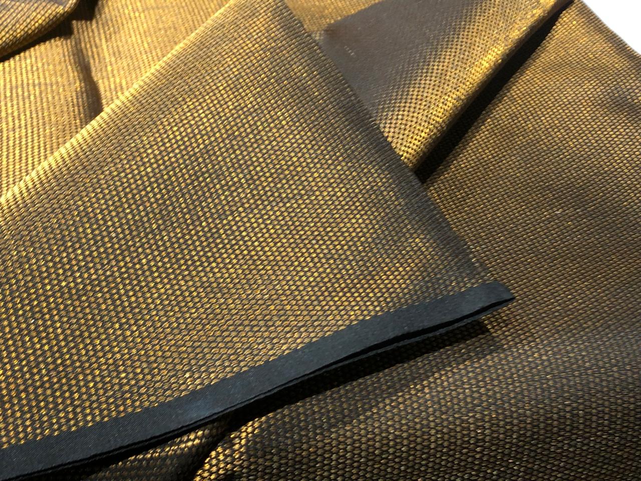 Silk Brocade fabric 44"small metallic gold motifs jacquard available in 3 colors purple, black and green BRO1043