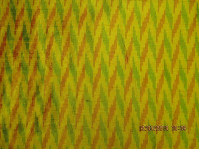 100% pure silk dupion ikat fabric yellow x multi color 44" wide DUP_IKAT_YELLOW