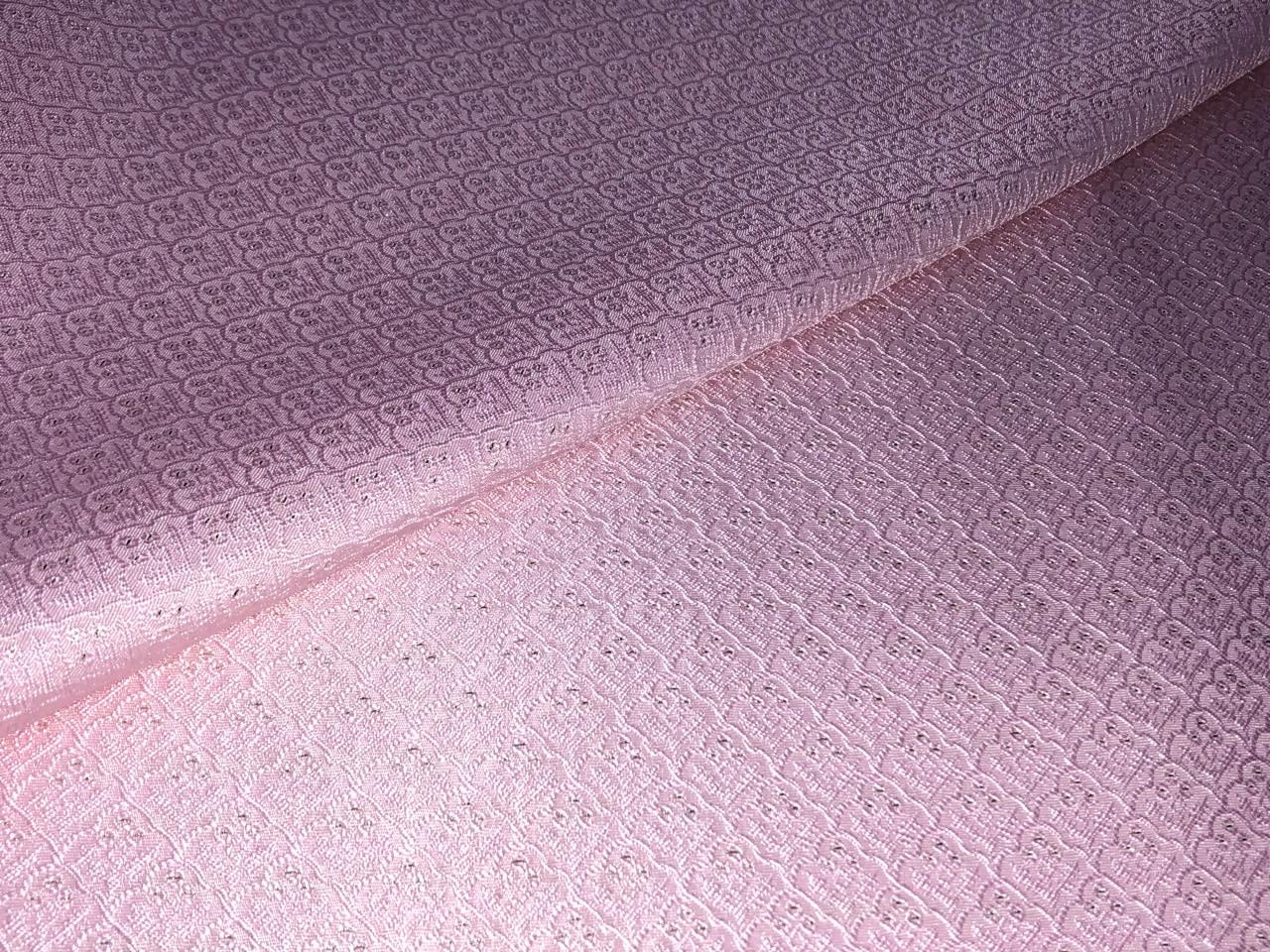 Silk Brocade fabric motifs with subtle lurex in 2 different colors white ivory and baby pink BRO1098[3/4]