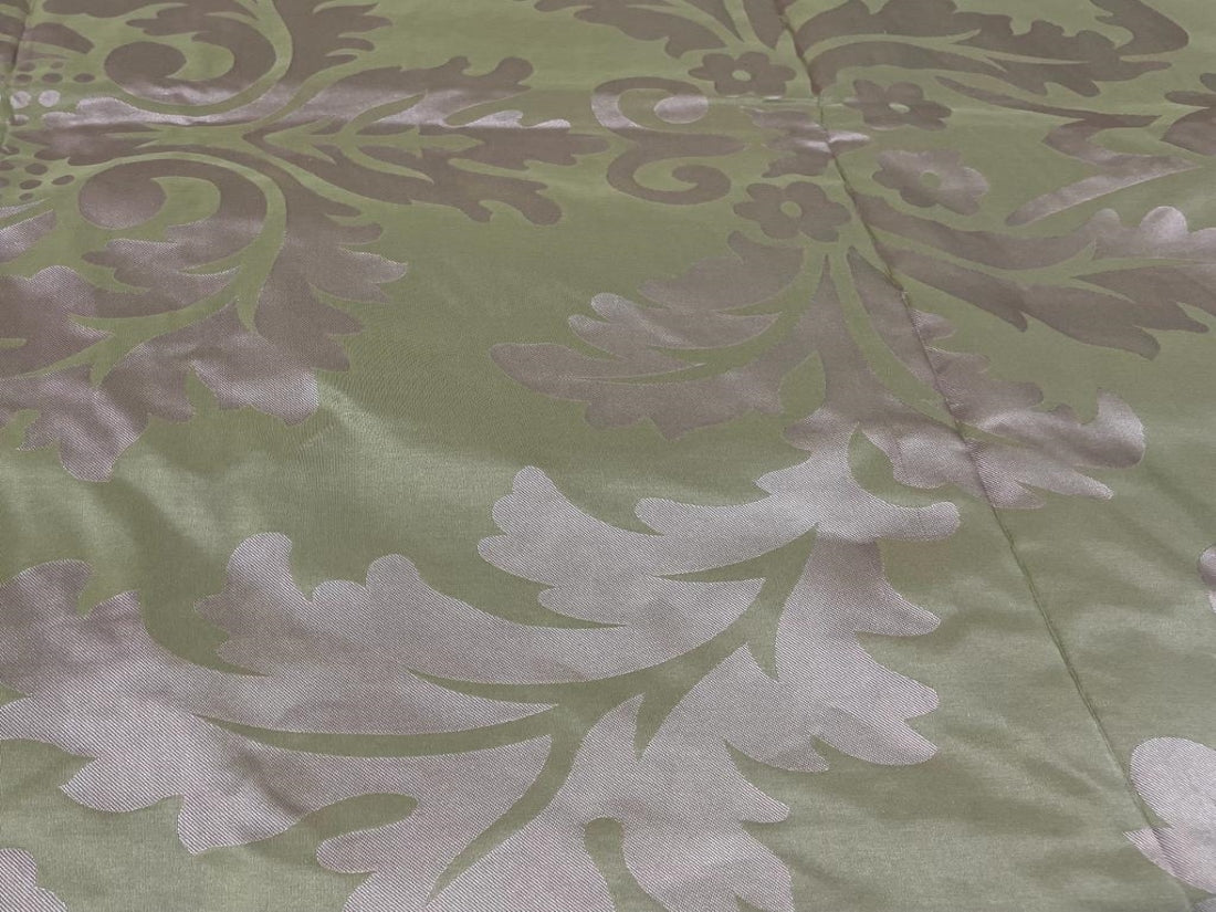 SILK TAFFETA DAMASK FABRIC BEIGE X PINK-HOME DECOR 54" wide TAF#J11[1]