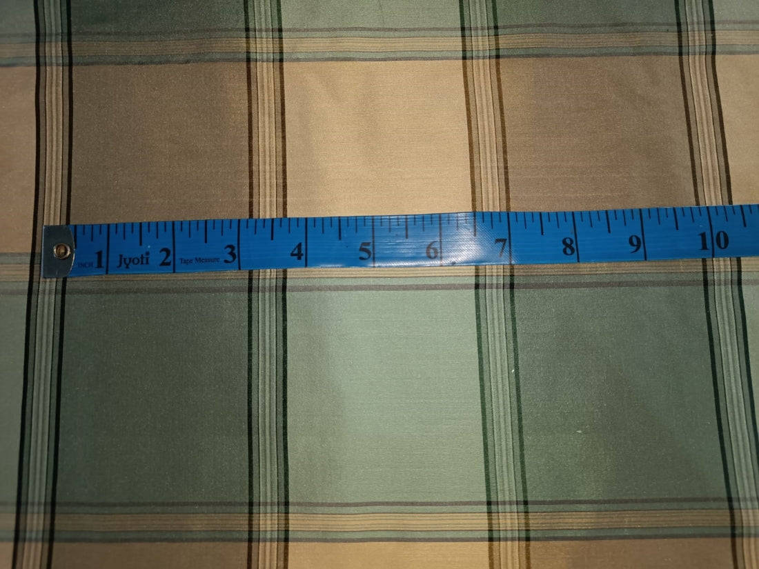 Peachy pink and blue colour plaids SILK TAFFETA FABRIC 54&quot; wide TAF#C25[1]