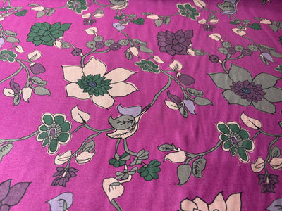 Viscose TWILL Digital Floral Print 41&quot; wide available in 2 colors mustard , slate blue and berry