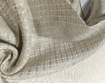 Linen dobby 58" wide available in 3 colors dark ivory/darker ivory and white sustainable and eco-friendly linen