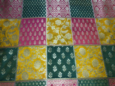 Silk Brocade fabric multi colour jacquard 44" wide BRO1071 available in 8 different color combinations[BRO1071[1-8]]