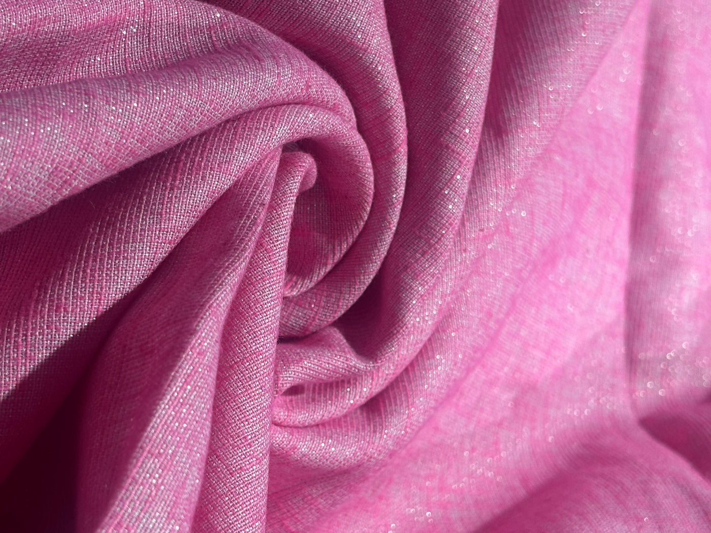 Linen  Lurex  Fabric 58" available in 3 colors  sea green ,nude , charcoal and pink