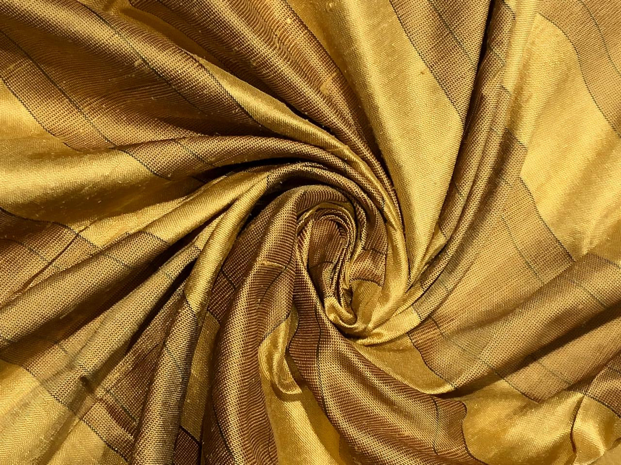 100% silk dupion fabric gold, bronze and black  stripes 54&quot; wide DUPNEWS5[4]