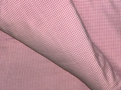 100% cotton pink and white  seer sucker fabric 58" wide [18529]