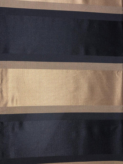 Silk Taffeta Fabric Black ,khaki gold color jacquard STRIPE 54" WIDE TAFS148[3]single length 2.20 yards