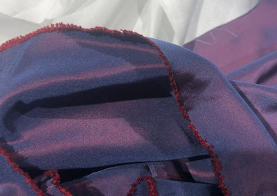 Silk TAFETTA fabric iridescent purple red [blue x red]  54"wide TAF344[2]