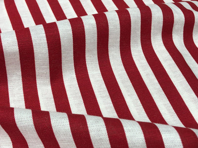 Linen  Fabric 48"wide  red and white  stripe [17288]