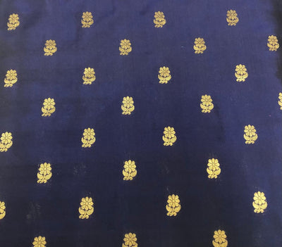 100% PURE Silk Brocade fabric with tiny floral motifs in gold available in 3 shades BRO1101[3/4/5]