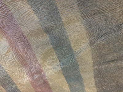 Tissue Crushed  gold with color stripes of dusty red ,green and grey [18281]