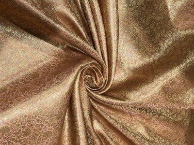 Silk Brocade fabric 44" available in 4 colors dusty peach, glitter burgundy ,peachy orange and dusty mint [BRO1040]