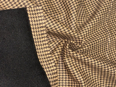 British houndstooth 30% wool blended suiting 58 inches wide fused with thin wool [18399]