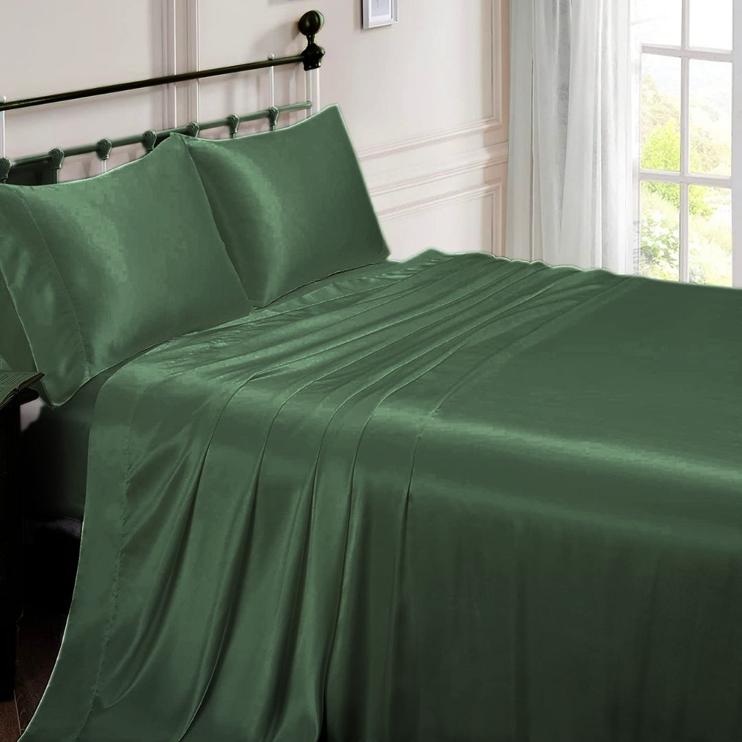 Classic Pure Mulberry Silk satin bedsheet set