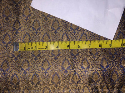 Silk Brocade fabric 44" wide  JACQUARD available in 4 colors green and blue/gold and blue/army green and blue and navy and blue   BRO971