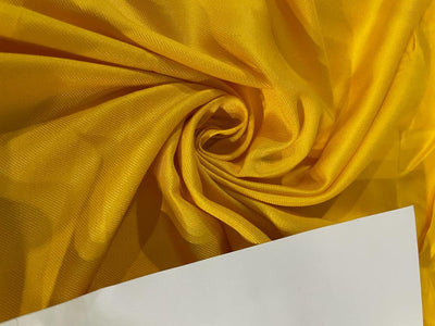 100% premium RAYON TWILL BRIGHT YELLOW fabric 58" wide [15506]