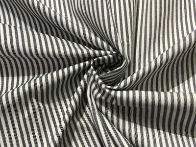 100% Cotton Denim  Fabric 58" wide available in ZIG ZAG DESIGN 3 COLORS white with black zigzag/white with navy zigzag and navy with white