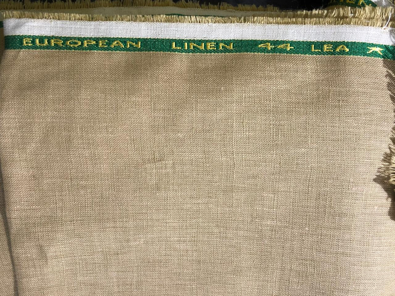 100% Linen 44 LEA premium heavy  suiting fabric 58" wide available in natural/camel/and sand gold