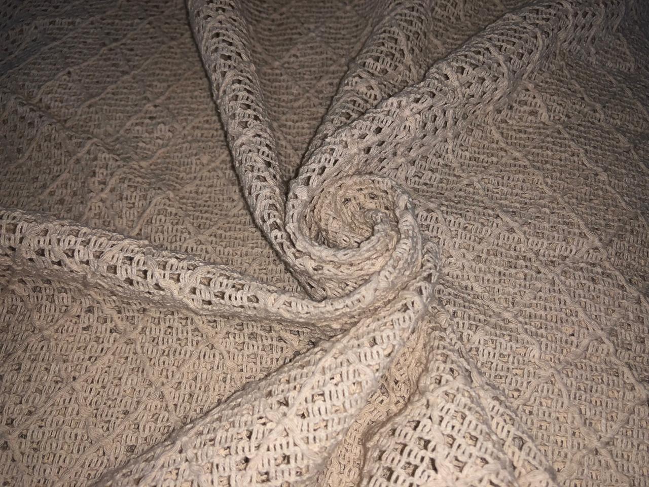 Cotton x jute fancy LACE overlay fabric offers intricate woven patterns 72"available in  2 designs diamond with squares and brown,green and cream triangles
