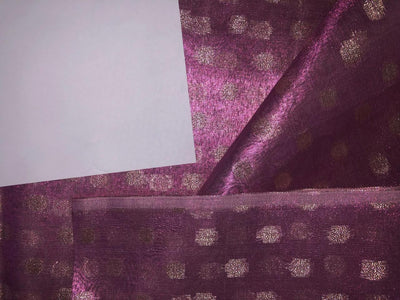 Silk metallic tissue organza fabric PINKISH LAVENDER MOTIF JACQUARD 44 INCHES WIDE available IN MATCHING CRUSH AND SOLID