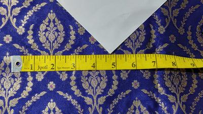 Silk Brocade Fabric  jacquard 44" wide  BRO974 available in 3 colors deep ink/peacock green and black