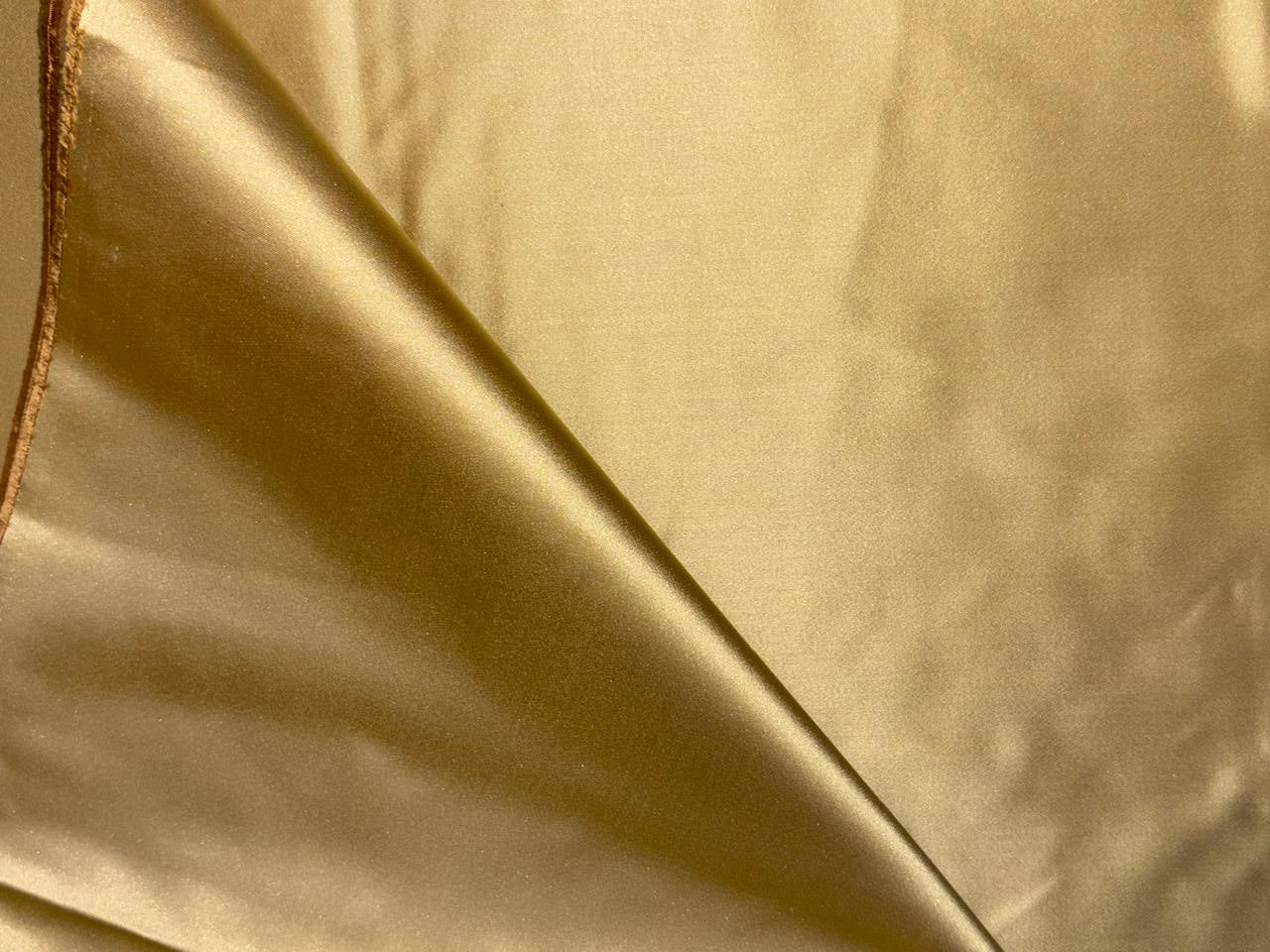 100% SILK DUTCHESS SATIN reversable 48 momme light gold and dark gold 54" wide [18373]