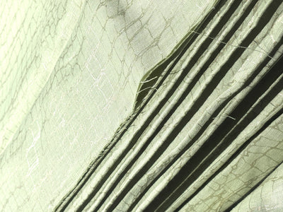 100% HEMP mint  color fabric with gold foil print 58" wide [17202]