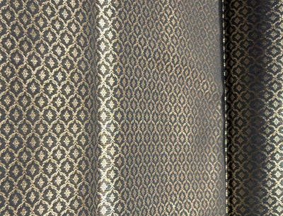 Brocade Fabric brown and gold diamond floral motif  all over Jacquard 44" BRO1028[3]