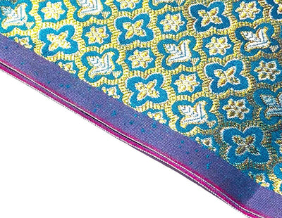 Brocade Fabric Jacquard x metallic gold Gold Color 44" WIDE BRO977 available in 2 colors bright pink and red