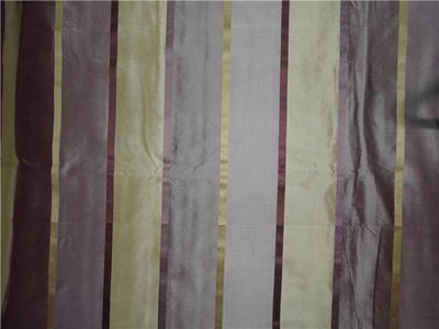 100% SILK TAFFETA FABRIC GOLD PINKISH LAVENDER & CREAM COLOUR 54" wide TAF#S127[2]