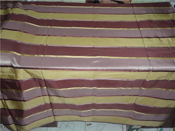 100% SILK TAFFETA FABRIC GOLD PINKISH LAVENDER & CREAM COLOUR 54" wide TAF#S127[2]